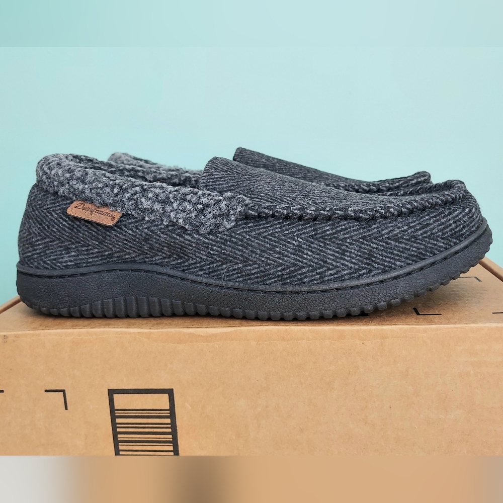 Dearfoams Men's Charcoal Slippers Men's Size 9-10 New With Tags - Picture 13 of 13